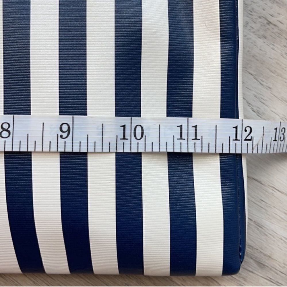 Striped Clutch with Coral Flap - Picture 10 of 11